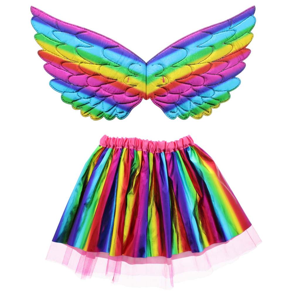 Zac's Alter Ego - Rainbow Fairy Angel Set Kostümzubehör-Set - Regenbogen